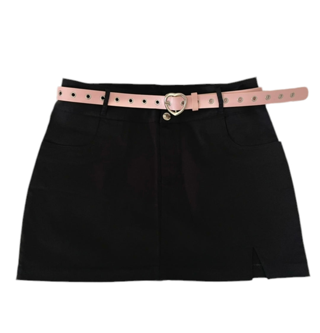 **Mini Skirt with Adjustable Belt.