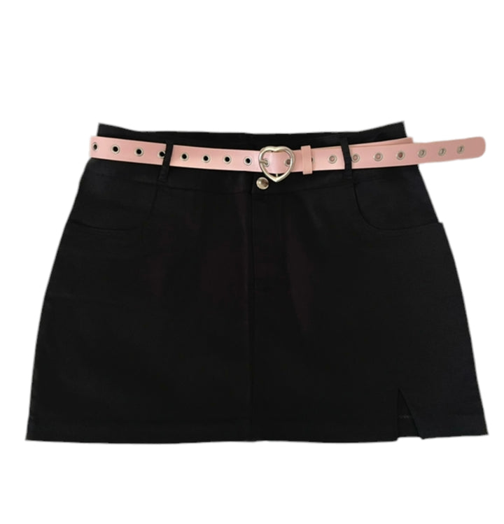 **Mini Skirt with Adjustable　Belt.