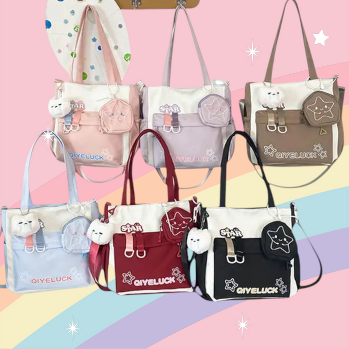 "Make Your School Life More Stylish 💖 KireiShine's Nylon Bag"

This title highlights both style and functionality, appealing to student customers.