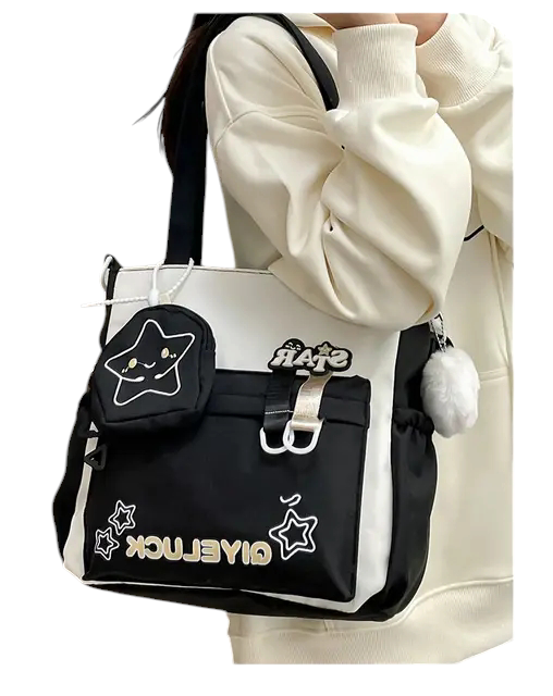 "Make Your School Life More Stylish 💖 KireiShine's Nylon Bag"

This title highlights both style and functionality, appealing to student customers.