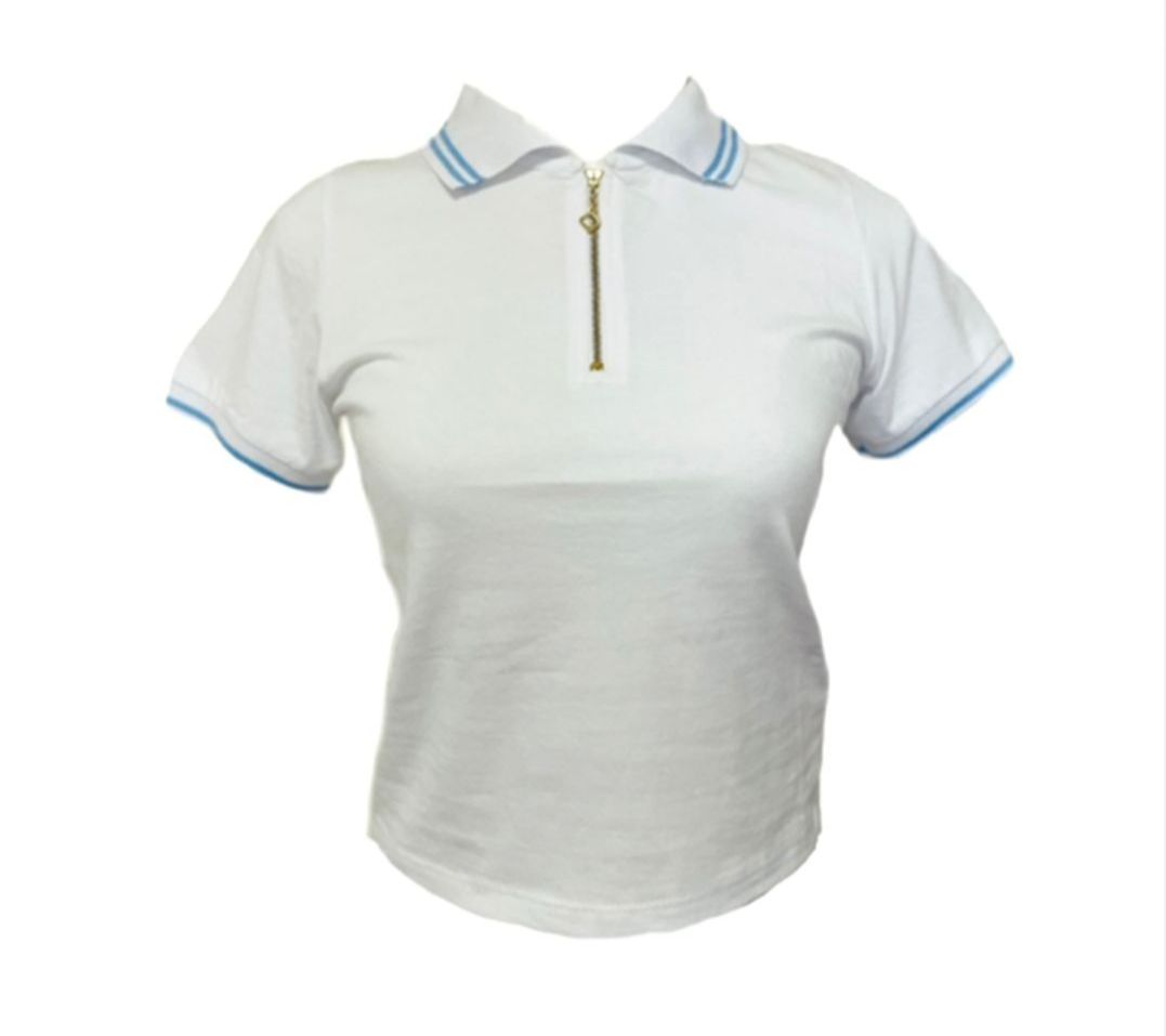 - **"Classic collared design – 100% cotton polo shirt"