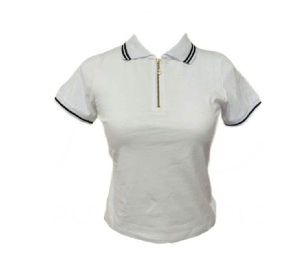 - **"Classic collared design – 100% cotton polo shirt"