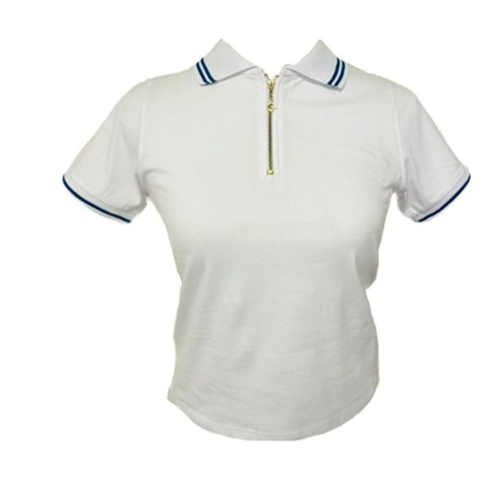 - **"Classic collared design – 100% cotton polo shirt"